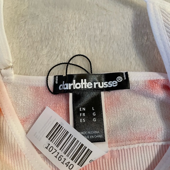 NWT. Charlotte Russe 2-piece biker shorts with matching bralette. Size L. - Picture 6 of 10